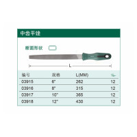 世达 SATA 3918 中齿扁锉12