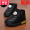 可莉允儿童马丁靴2021冬男童棉鞋儿童雪地靴宝宝鞋女童靴子短靴加棉皮靴