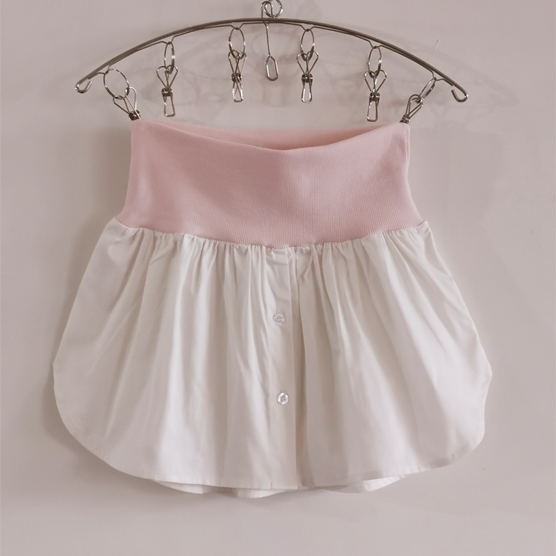 时尚新款女百搭衬衫假下摆内搭打底假两件半身白短裙底摆大码屁帘