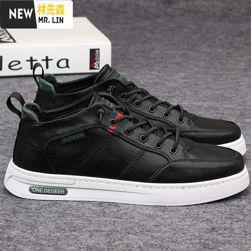 林先森小白鞋男鞋韩版百搭懒人一脚蹬休闲鞋透气帆布鞋低帮平底板鞋潮