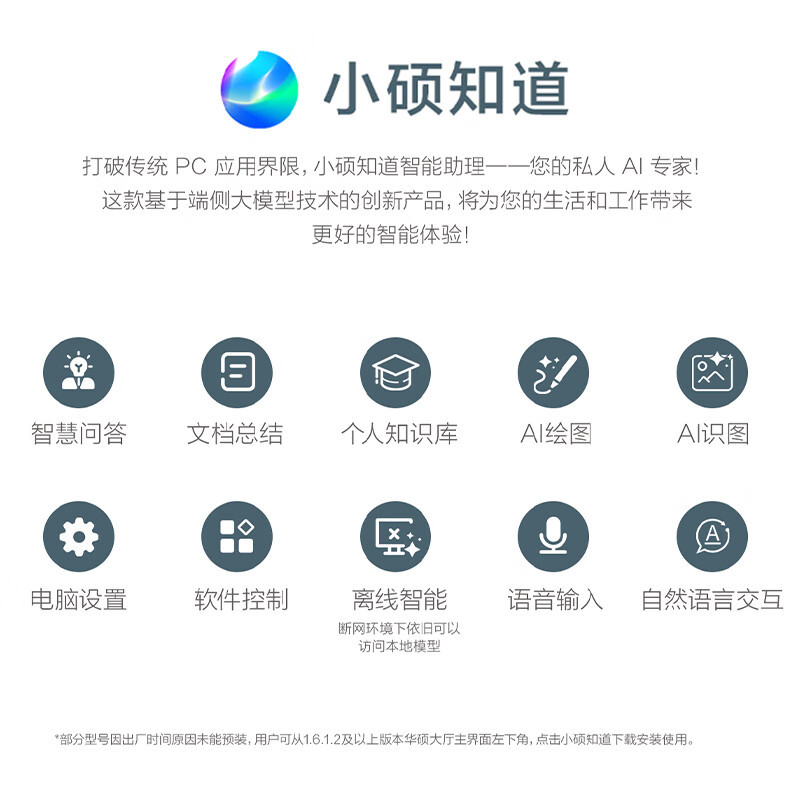 华硕灵耀14 Ultra 9 AI超轻薄本 285H 32G 1T 2.8K 银色高清大图