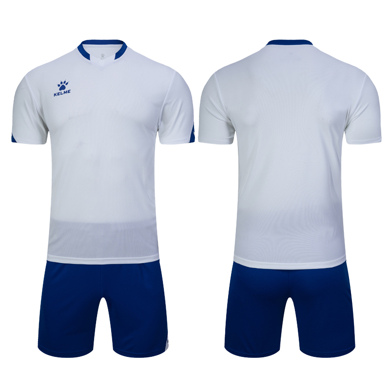 KELME/卡尔美旗舰店20年新款足球服套装短袖v领空板球衣印字印号