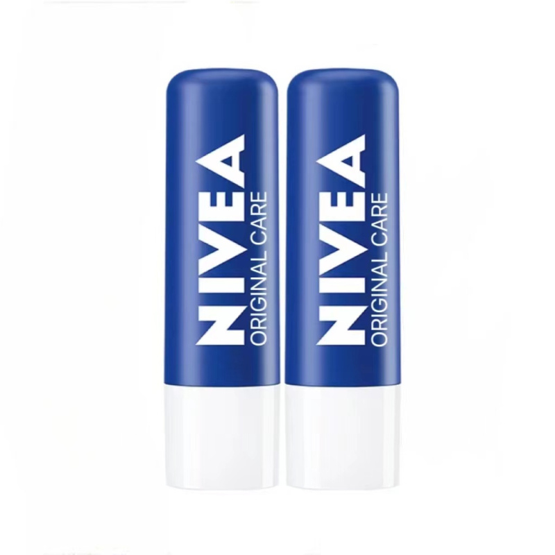 妮维雅(NIVEA)天然型润唇膏 补水保湿护唇膏 唇部滋润4支[天然型双支]*2组