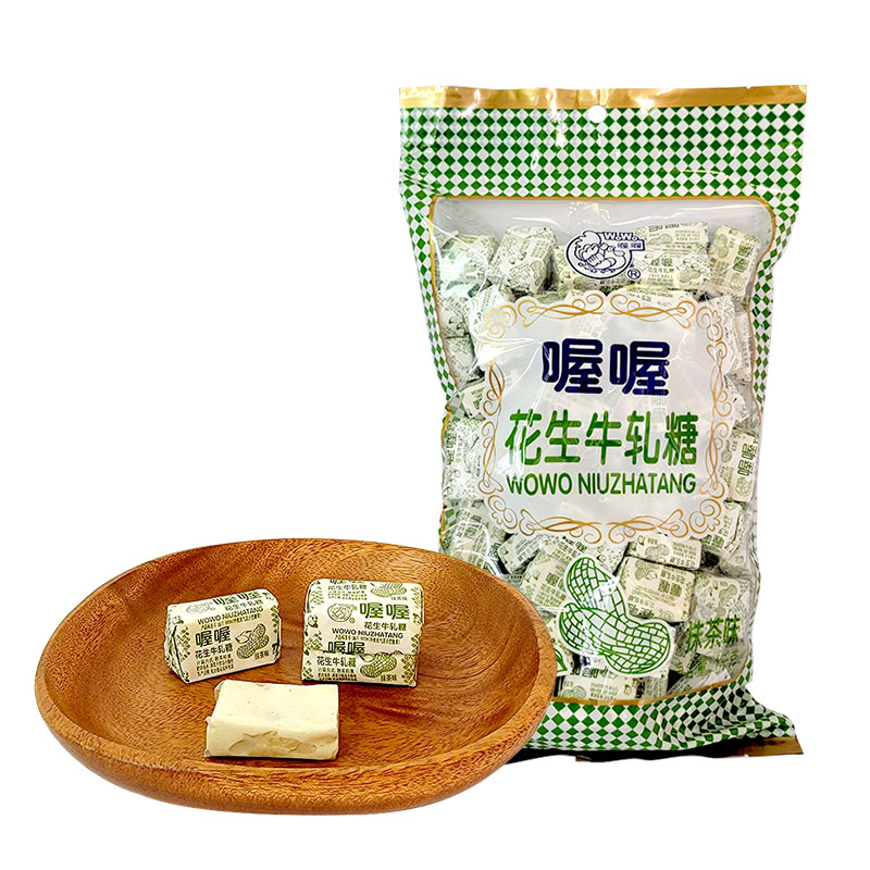 喔喔花生牛轧糖抹茶红枣西柚味500g散装婚庆结婚喜糖休闲零食品高清大图