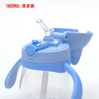 膳魔師(THERMOS)塑料杯BBSC-243儿童夏季水杯吸管杯270ml膳魔师可爱兔子造型杯户外便携肩带PA材质通用