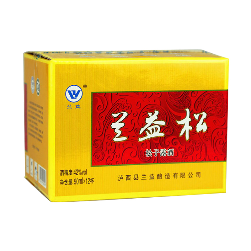 42°兰益松松子露酒90ml*12杯云南白酒 小杯装酒