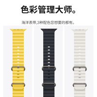 适用苹果手表表带apple watch8/7海洋硅胶运动表带s6/5/4/3/2/se