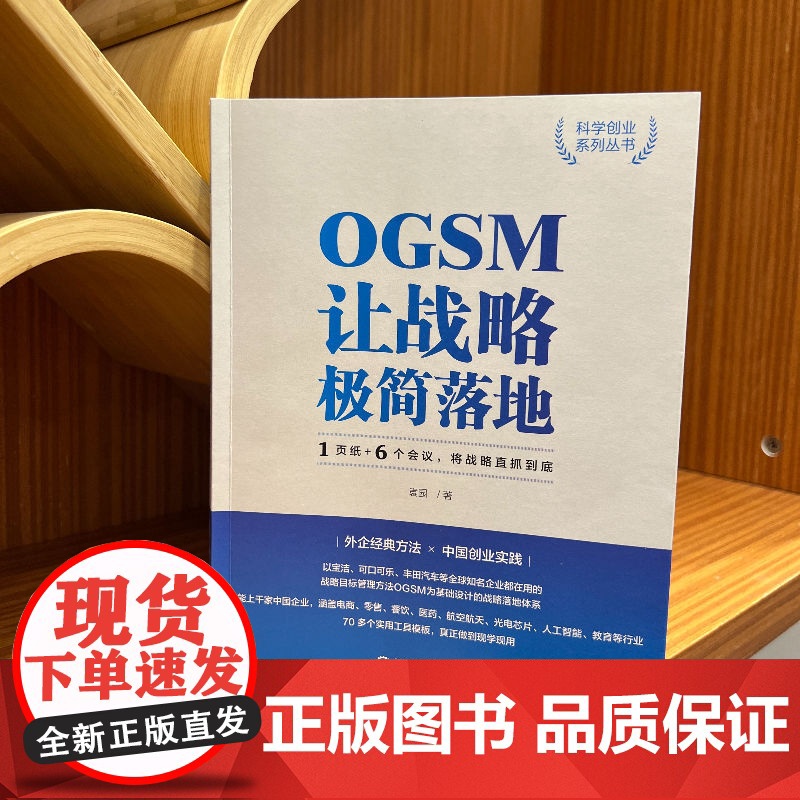 OGSM让战略极简落地 1页纸+6个会议 将战略直抓到底 袁园 管理技巧工具书 战略落地实操手册 中国创业实践 实用工具高清大图