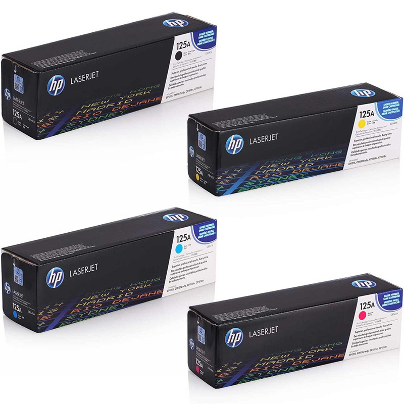 惠普(HP)CB540A黑色彩色硒鼓125A 适用CP1215/CP1515n CP1518ni 540-3硒鼓四色