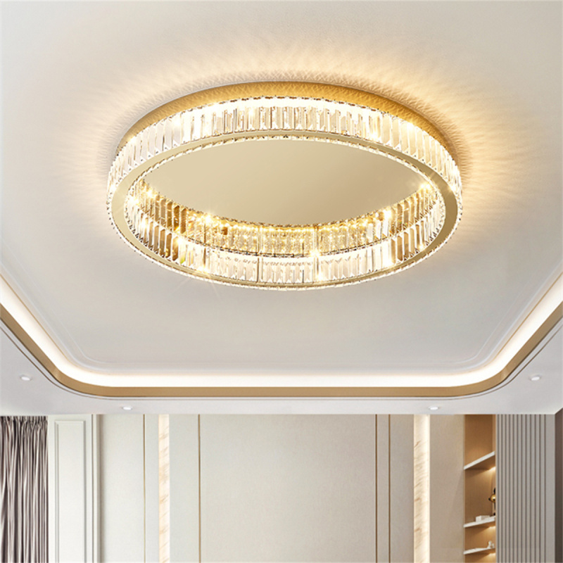 2023新款长虹照明美式轻奢卧室灯具led吸顶灯现代简约水晶房间灯书房