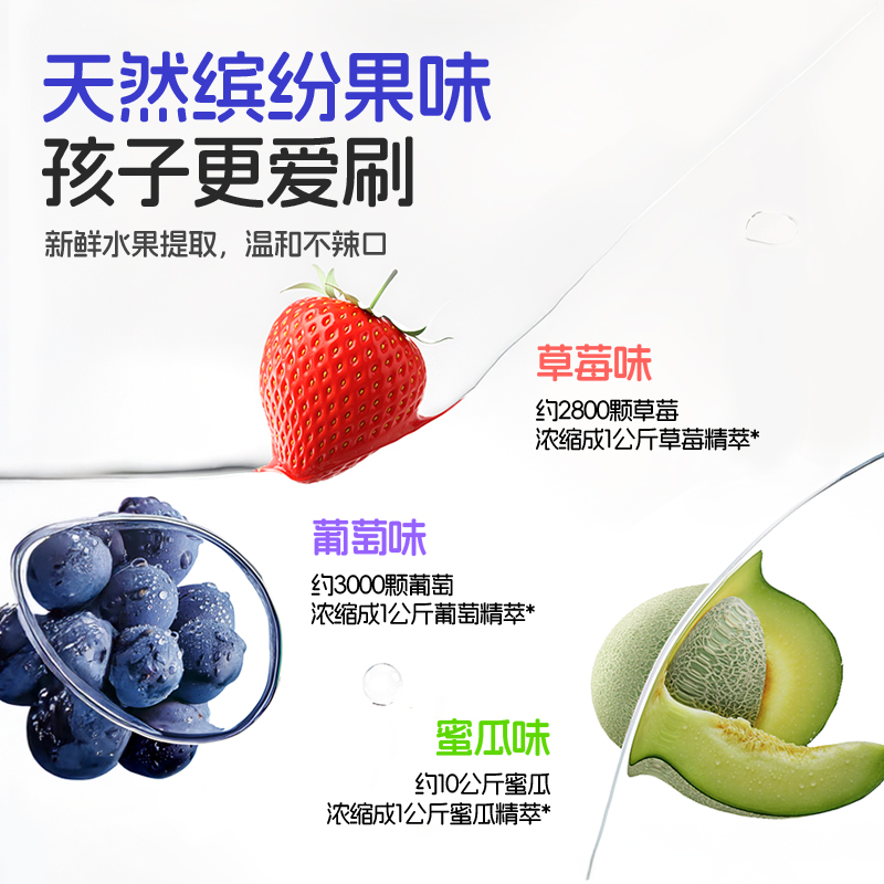 兔头妈妈 哆啦A梦儿童抗糖防蛀果味牙膏(草莓味)60g+3支牙刷高清大图