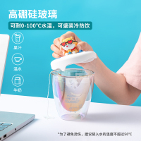 名创优品(miniso) 萌犬旅行系列双层玻璃杯(295mL)[柴犬杯]