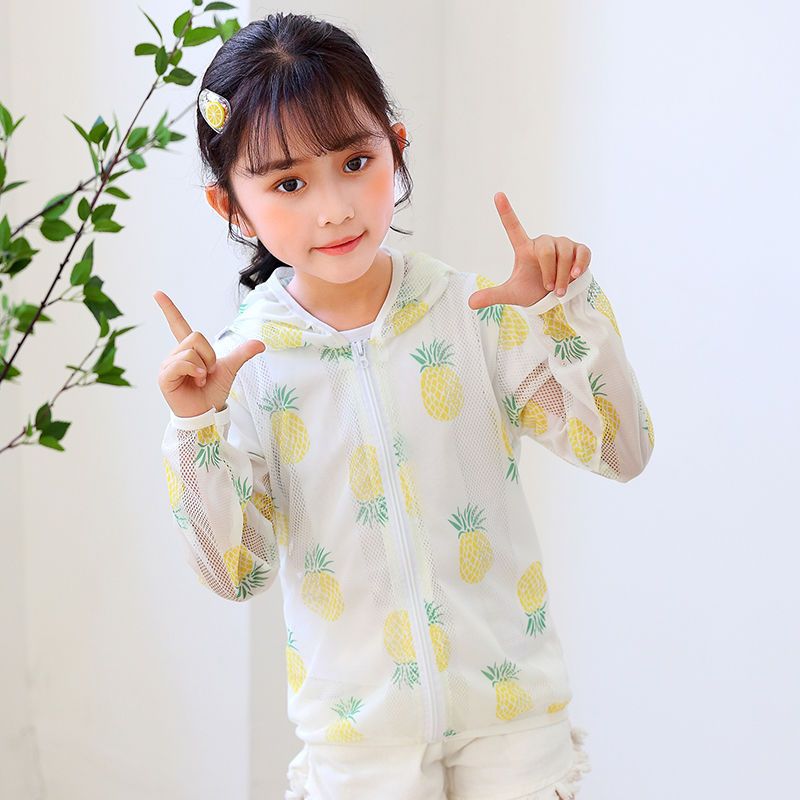中小童透气皮肤衣儿童防晒衣男宝防蚊衣女童防紫外线海滩长袖外套