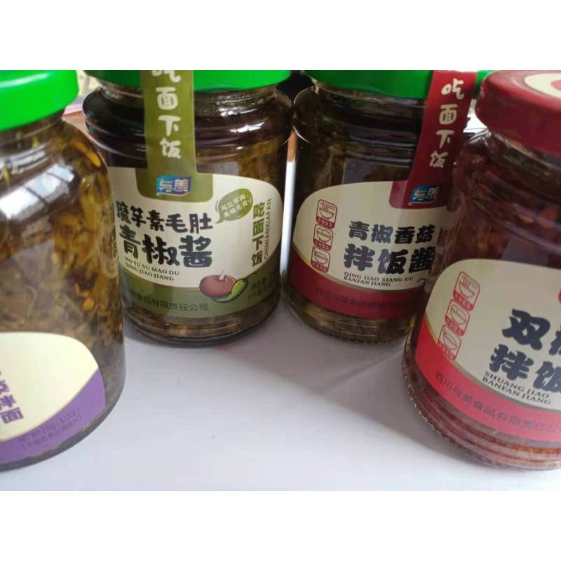 与美魔芋素毛肚青椒酱230g
