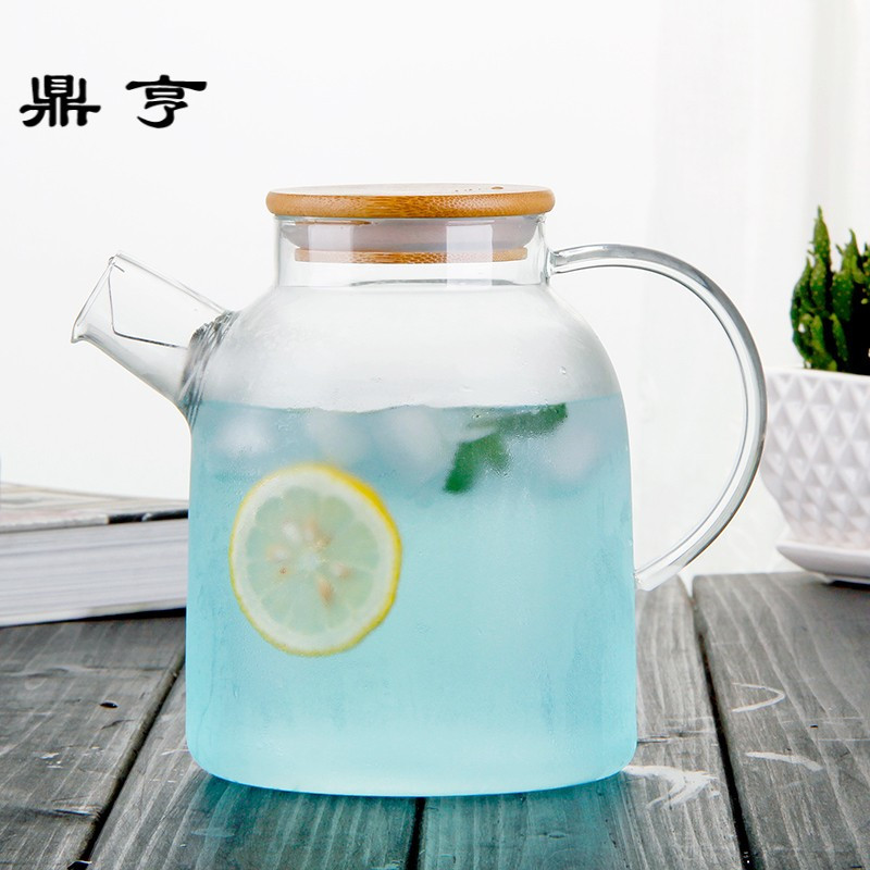 鼎亨大茶壶过滤泡水果茶壶玻璃加厚冷水壶耐高温凉水冷饮壶茶具套
