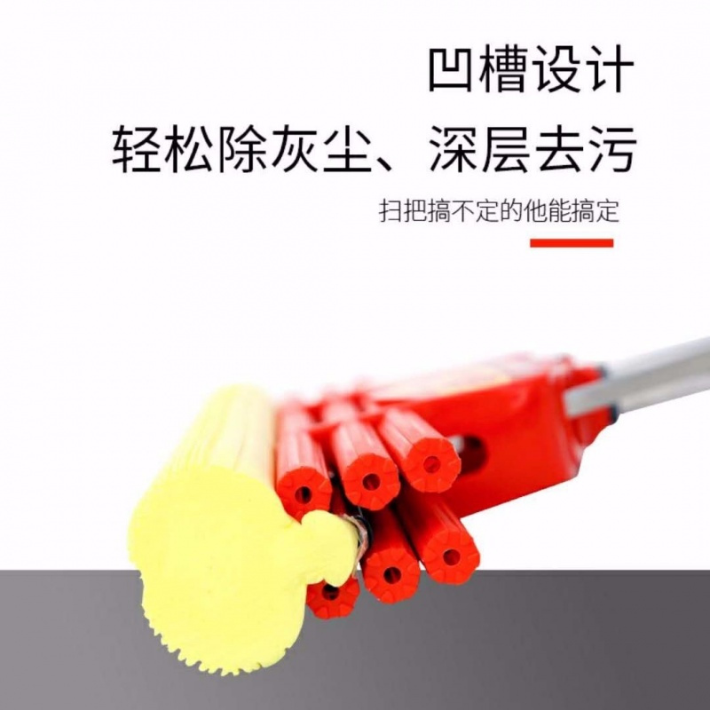 邦杰好太太大号海棉拖把滚轮式家用胶棉拖把吸拖把头拖布
