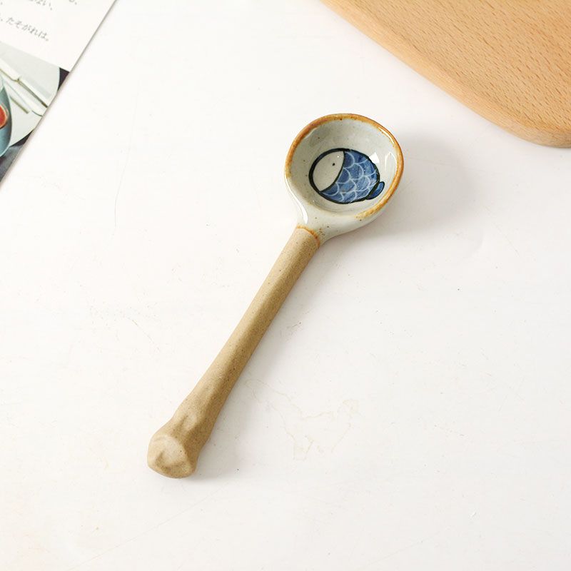 图书>两性关系>性>图书其它>陶瓷创意手工勺子可爱成人青花鱼勺家用