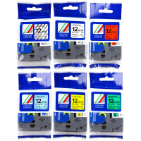 赛格适用兄弟标签机色带12mm9 18 24 PT-E100B/D210/D200标签带6 36mm色带/碳带