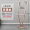 鑫环境 展架店招牌手提铝合金海报架落地式广告立牌KT板展示架海报架户外落地指示牌支架立式广告架导向水牌 仅架子不含广告