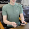 HLCOMAN立领polo衫男装夏季新款潮流短袖t恤男士潮牌修身百搭休闲上衣ins