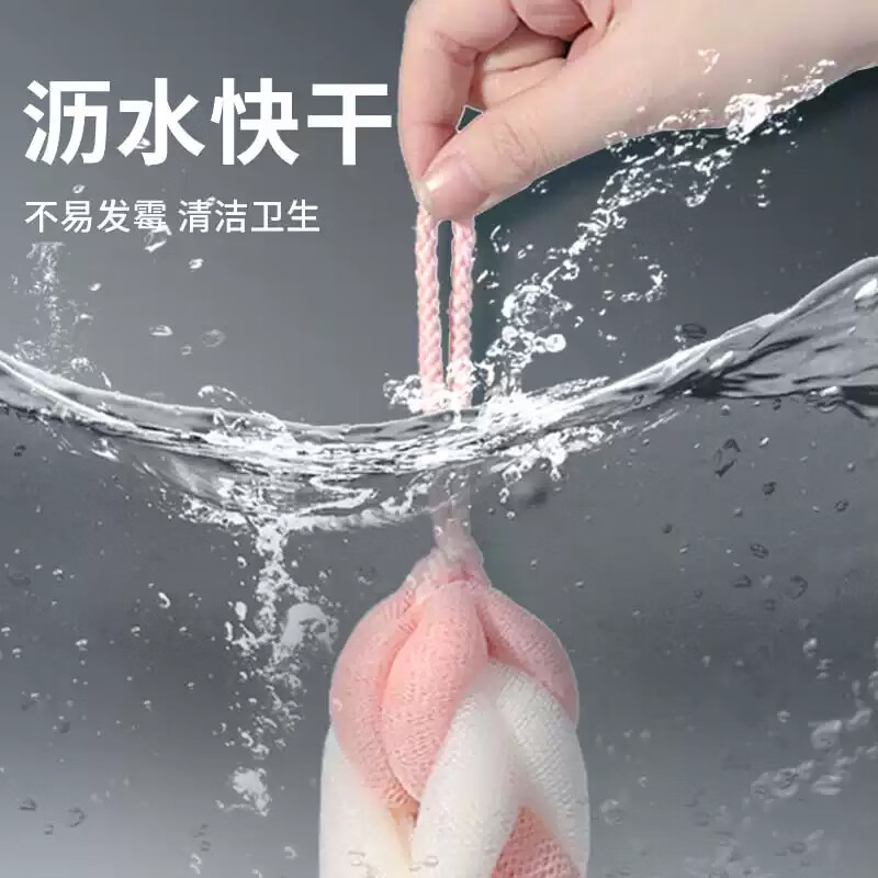 茶花 亲肤沐浴条搓澡巾拉背长条强下泥搓背巾K05005(颜色随机)高清大图