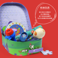 弥鹿(MiDeer)儿童拼图大块纸质拼图童话款3-6岁男孩女孩礼物儿童手提盒拼图-公主 海洋 交通 恐龙