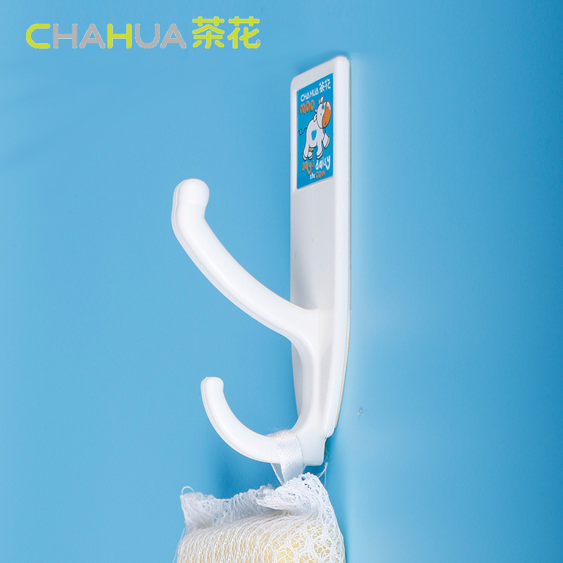 茶花(CHAHUA)粘钩正品2936衣服挂钩壁挂家用多功能强力粘胶门后钩承重钩子