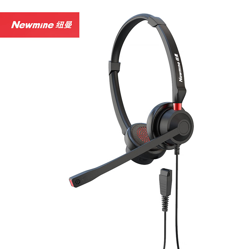 纽曼Newmine NM-HW106D 3.5mm单插 双耳3.5MM单插-QD话务耳机 黑色(单位:副)高清大图