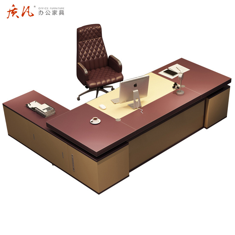 质凡大气办公桌椅组合老板桌简约现代时尚办公家具办公室总裁桌大班台