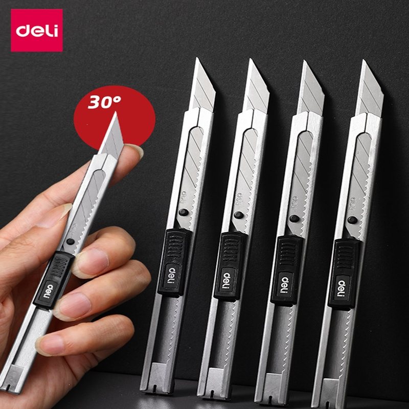 得力deli美工刀小刀壁纸刀小型裁纸刀拆快递开箱包裹神器手工刀小刀子