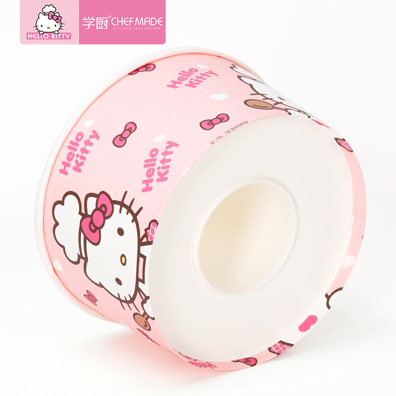 学厨HELLOKITTY 6寸戚风蛋糕 蛋糕模具 海绵蛋糕中空蛋糕纸杯模马芬蛋糕纸托纸垫烘焙包装6个装 KT7077