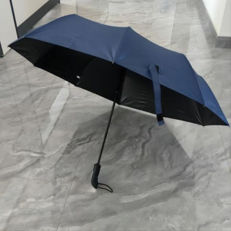 萨威帝尔 SWQY001 33.5cm 自动 黑胶 442g 10骨 3折 钢+纤维 碰击布 雨伞 (计价单位:把) 蓝高清大图