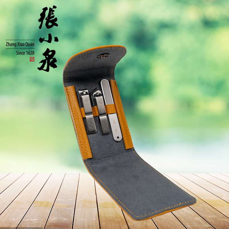 张小泉哈灵美甲三件套指甲钳套装 美甲修甲剪刀指甲刀弧口 H41343000高清大图