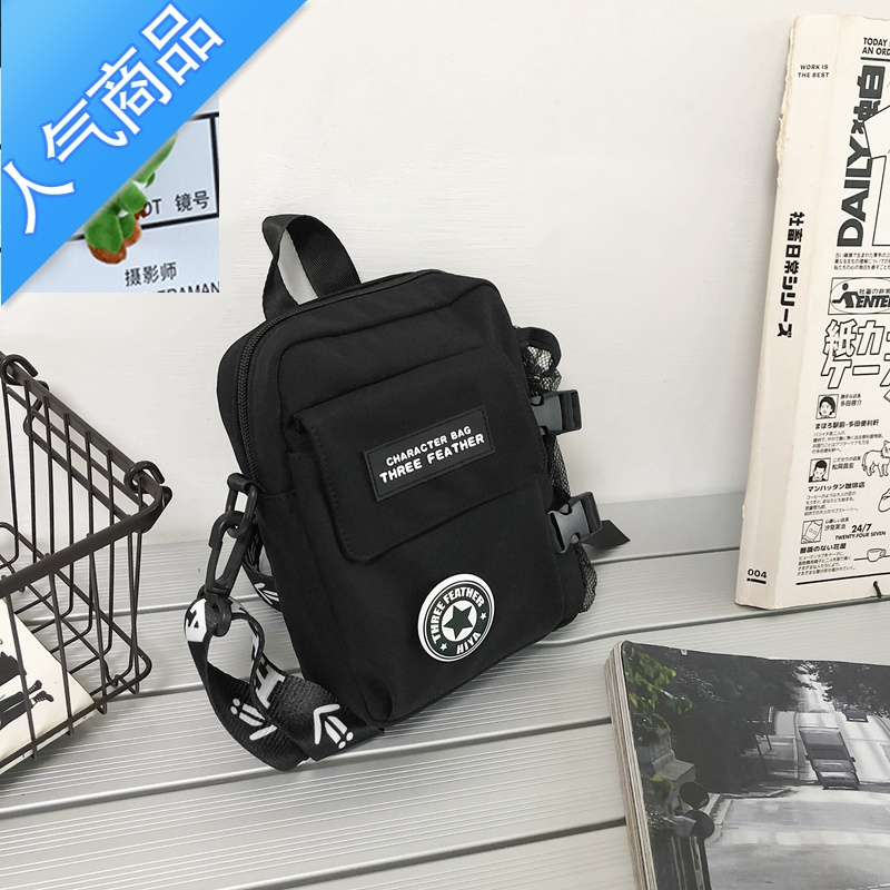 封后潮牌小挎包男士单肩包日系轻便百搭休闲斜肩背包女手机工装斜挎包