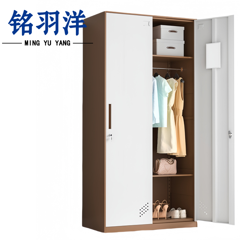 铭羽洋钢制衣柜2门90*50*185cm台高清大图