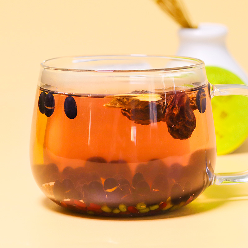 谯韵堂 黑豆赤小豆绿豆甘草乌梅茶 乌梅三豆饮510g/盒高清大图