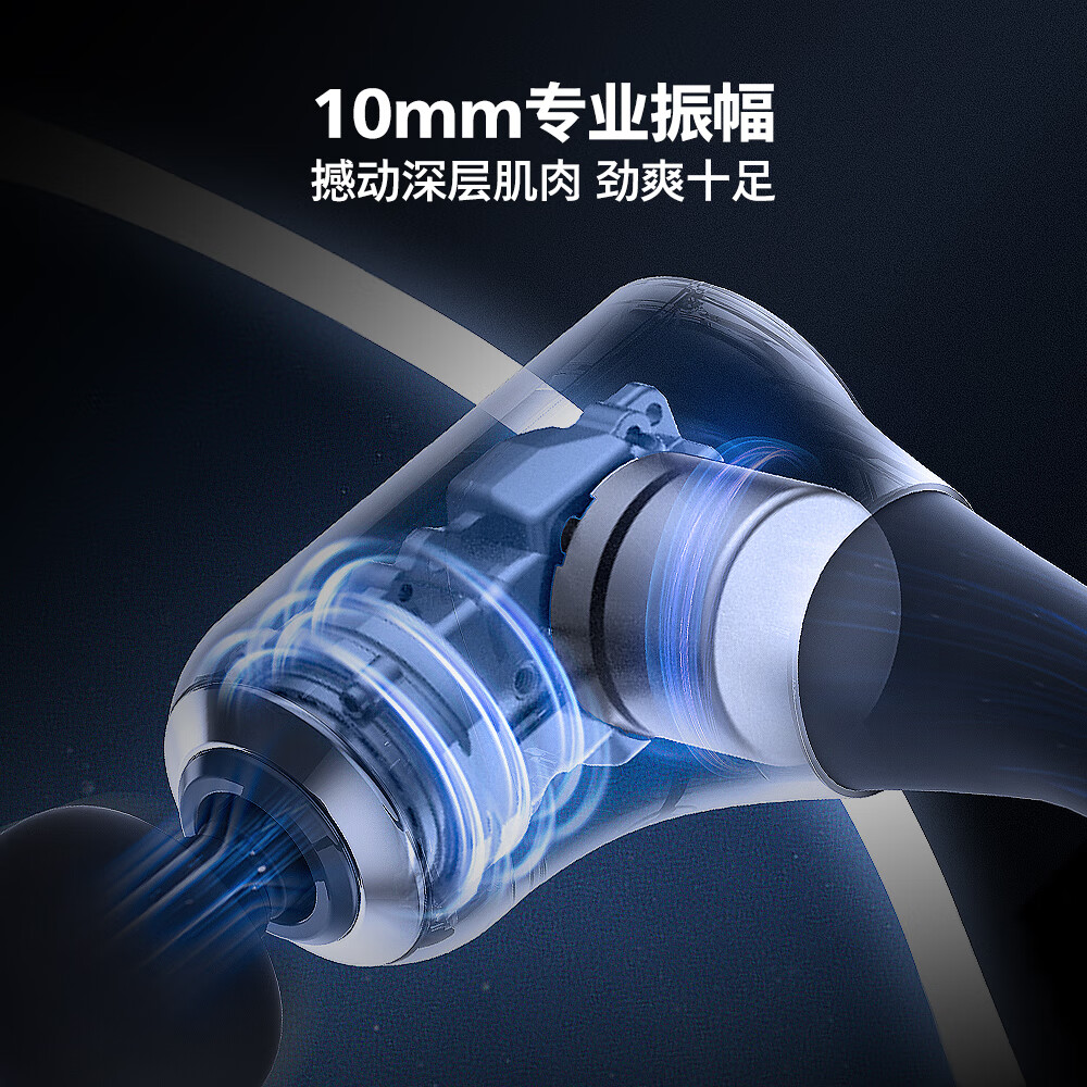 飞利浦不求人筋膜枪肌肉筋膜放松按摩器全身按摩仪专业级深层按摩颈膜枪臂式按摩锤 PPM3503G黑色高清大图