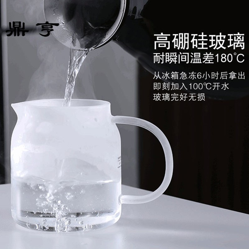 鼎亨玻璃茶壶 耐热加厚不锈钢内胆过滤泡茶壶家用冲茶器茶具
