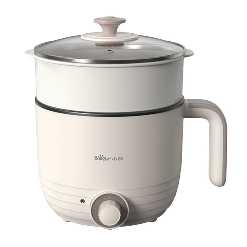 小熊电火锅1.2L多功能蒸煮一体锅配蒸笼DRG-E12L3