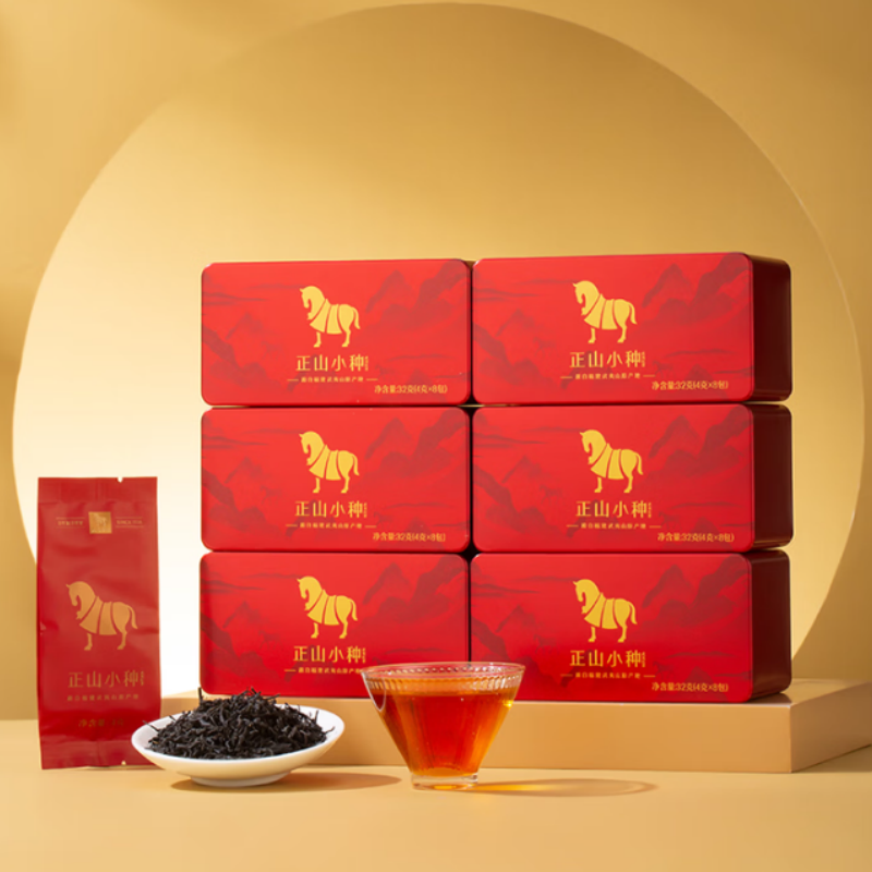 八马茶业 武夷红茶 正山小种茶叶 礼盒装192g(马上红500)高清大图