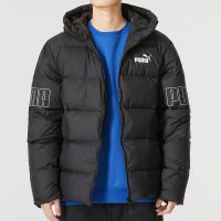彪马（PUMA）羽绒服男装新款加厚保暖羽绒外套防风防寒连帽羽绒服676032-01 ZP S 676032-01/黑色
