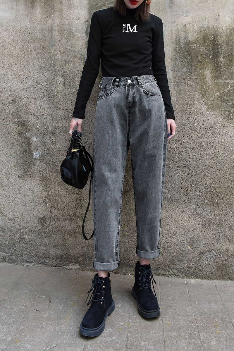 苼荟2020春季新款哈伦裤宽松显瘦老爹裤韩版牛仔裤子潮sh10101 参数