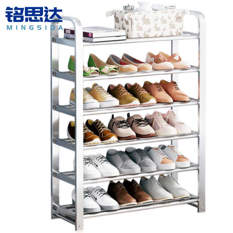 铭思达不锈钢鞋架6层60cm个高清大图
