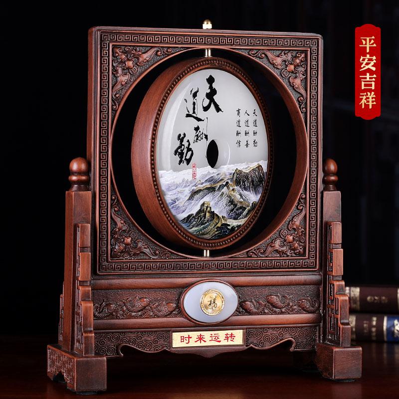 家柏饰(CORATED)花开富贵玉石平安扣摆件屏风摆台家居客厅博古架装饰品办公室摆件高清大图
