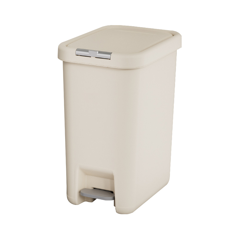 臻远 ZY5090116手按脚踩两用垃圾桶 送1卷垃圾袋 20L 茶色