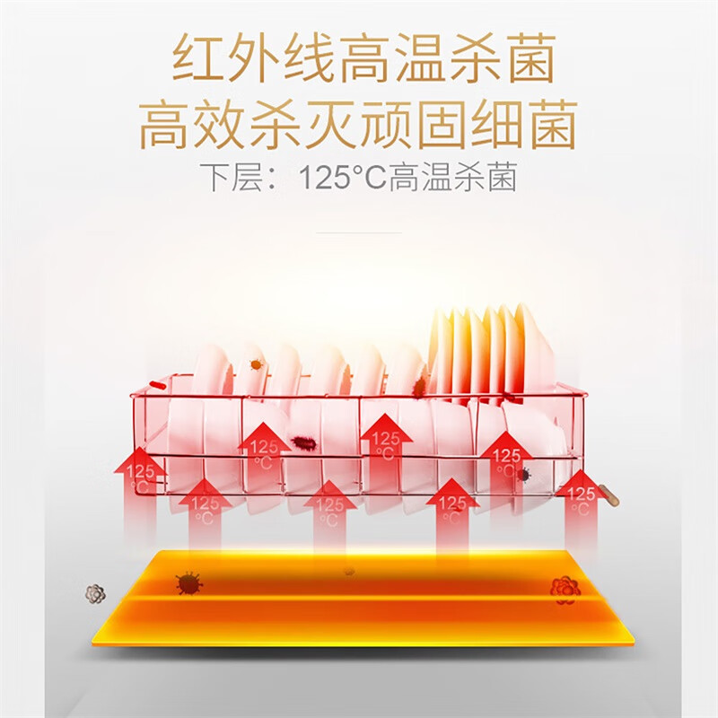 康宝(Canbo) 消毒柜家用 立式 消毒碗柜 大容量 消毒柜商用 一星级奶瓶餐具暖盘臭氧紫外线 239L[高温二星级]