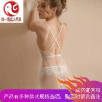 白天鹅 睡衣女透明诱惑蕾丝网纱公主裙交叉带睡裙情趣内衣