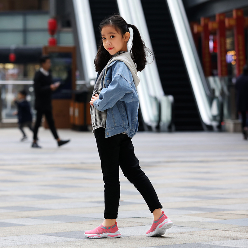 夏天6女童5网面透气运动鞋7女孩飞织网鞋8中小童9儿童女鞋10潮4岁