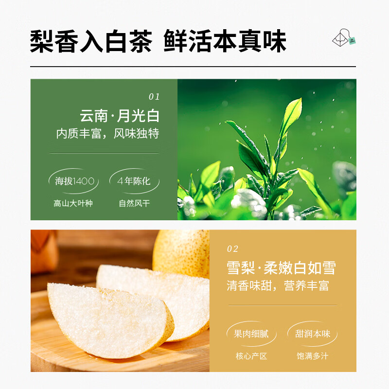 CHALI 茶里雪梨白茶花果茶水果花草茶便携7包茶包高清大图