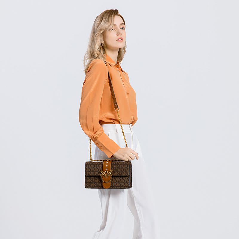 MKJ2023包包女士新款潮时尚女包燕子包百搭单肩斜跨包链条小方包小包图片